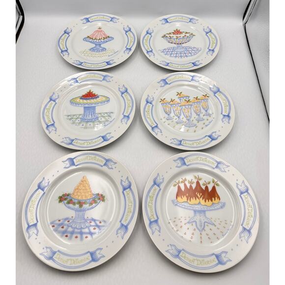 Vintage Dessert Dick Meng Design Joanna Hansen Art Cakes,Tarts,Parfaits Plates - Picture 2 of 5